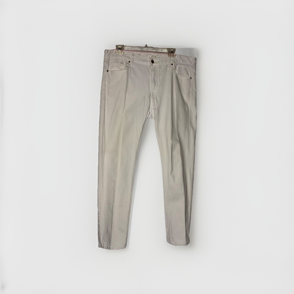 Kate Spade‎ Broome Street Jeans Size 38 Live Colorfully White Denim Pants *flaws